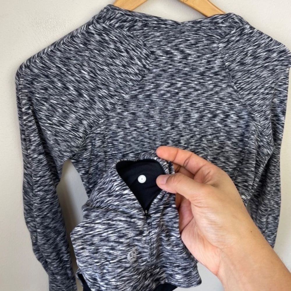 Lululemon Runderful Long Sleeve Spaced Out Space Dye‎ Black White - Picture 10 of 11